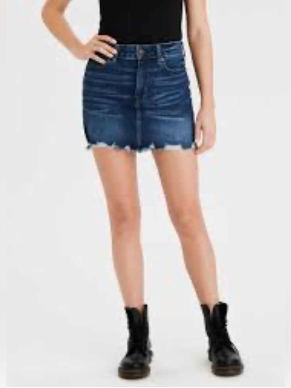 American Eagle Ne(x)t Level Stretch High-Rise Denim Mini Skirt. Size 6.